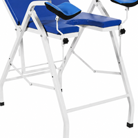 Table d'examen gynécologique portable et pliable, lit d'accouchement obstétrical avec dossier et supports pour les jambes, pour hôpital et clinique