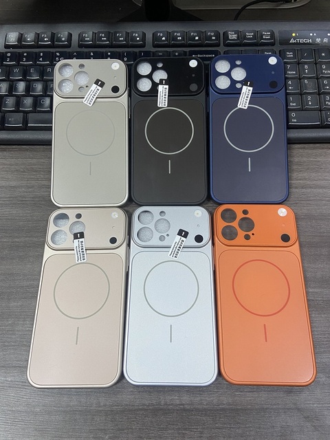 For iPhone 17 16 15 14 Shockproof Magnetic PC Phone Cover for iPhone 13 12 11 Luxury Camera Protection Phone Case