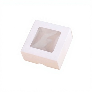 Boîtes à pâtisserie en <span class=keywords><strong>carton</strong></span> blanc, carrées, jetables, gaufrées, recyclables, 10 x 10 x 5, 12 pouces, emballage pour gâteaux, fenêtre, cadeaux alimentaires - Product Image 4