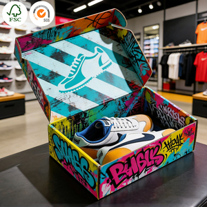 Caja <span class=keywords><strong>de</strong></span> Cartón Corrugado Certificada para Calzado Estilo Urbano, Caja <span class=keywords><strong>de</strong></span> Empaque para Zapatos para Tiendas <span class=keywords><strong>de</strong></span> Calzado, Envío <span class=keywords><strong>de</strong></span> Comercio Electrónico, Venta Minorista <span class=keywords><strong>de</strong></span> Marca - Product Image 1