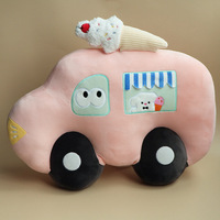 En gros, Adorables jouets en peluche de voiture à câliner (Taxi, Camion, Voiture de police), Coussin de réconfort pour enfants, anti-stress et compagnon de sommeil, Personnalisable