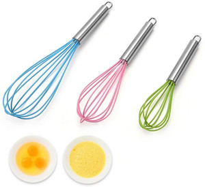 <span class=keywords><strong>Fouet</strong></span> en silicone avec poignée en acier inoxydable, outil de <span class=keywords><strong>cuisine</strong></span>, batteur à oeufs robuste pour la cuisson, le mélange, le battage et l'agitation Sma - Product Image 1