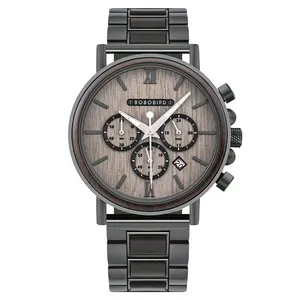 BOBO BIRD Top Brand Chronograph wood watch 2022 new product Luxury watch for men custom logo