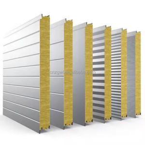 Panneaux isolants en <span class=keywords><strong>laine</strong></span> <span class=keywords><strong>de</strong></span> roche minérale à <span class=keywords><strong>prix</strong></span> bon marché 50mm-150mm <span class=keywords><strong>de</strong></span> taille Matériau du panneau métallique Isolation du panneau Pir - Product Image 1