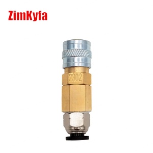 Zimakyfa HPA (US) 2302 Raccord rapide à emboîtement en laiton et cuivre pour outils pneumatiques, Ø ext. 4 mm (5/32") / 6,35 mm (1/4") - Carton - Product Image 1