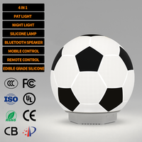 Lámpara Nocturna Cuadrada de la Copa Mundial de Fútbol 2026 con Control Remoto por Aplicación, Silicona de Grado Alimenticio, Enchufable, Forma de Conejo/Luna