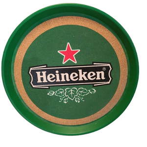 Plateau de service à bière rond vintage en plastique de 14 pouces pour bar - Product Image 1