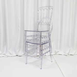 Sedie Chivari in Resina Plastica Trasparente per Eventi e Feste, Lussuose Sedie da Matrimonio Bianche Stile <span class=keywords><strong>Tiffany</strong></span> - Product Image 2