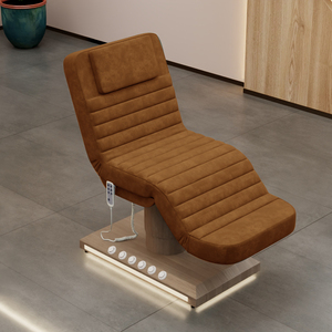 เตียงนวดเสริมความงามโค้งรูปทรงหรูหรา สีขาว ปรับระดับได้ด้วยระบบไฟฟ้า สำหรับต่อขนตาและทำทรีทเมนท์หน้า - Product Image 4