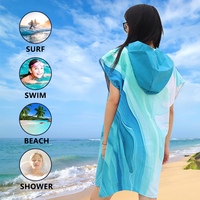 Serviette à capuche en microfibre colorée personnalisée imprimée légère Poncho de surf Style moderne de luxe Séchage rapide Écologique Enfants