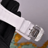 Luxuriöse Voll-Diamant-Mechanikuhr mit Gehäuse Besetzt mit Laborgezüchteten Diamanten und Automatikwerk 055 Hochwertige Herrenuhr