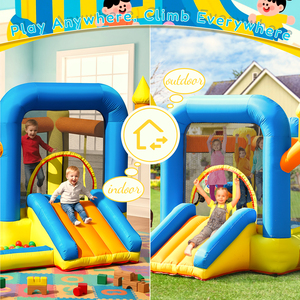 Château plein d'entrain gonflable de saut de bambin de partie de maison de rebond gonflable d'enfants commerciaux avec le toboggan, la piscine, le panier, le jeu de fléchettes, le <span class=keywords><strong>trampoline</strong></span> - Product Image 5