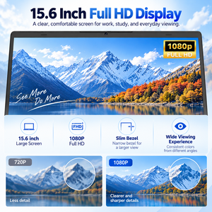 Portátil Intel Core 3 100U de 15.6 Pulgadas, <span class=keywords><strong>16GB</strong></span> <span class=keywords><strong>RAM</strong></span>, 512GB SSD, Win11, Office 2024, WiFi6, Tipo-C, Retroiluminado, para Negocios, SKD CKD - Product Image 4