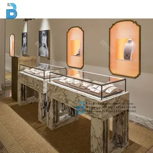 High End Display Glass Cabinets Custom Jewellery Display Cabinet Retail Store