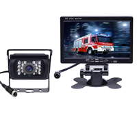 Moniteur de caméra de recul HAOXING 7 pouces HD couleur TFT LCD multi-positions avec vision nocturne, capteur CCD, 12-24V, garantie 1 an, 5W