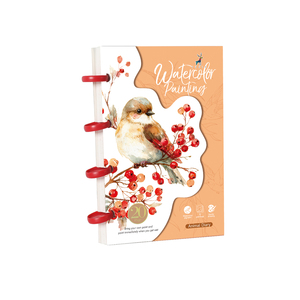 Carnet de peinture <span class=keywords><strong>aquarelle</strong></span> portable YUELU CPC LHAMA 240g, design découpé, carnet <span class=keywords><strong>aquarelle</strong></span> avec bouton champignon et 12 couleurs de peinture - Product Image 5