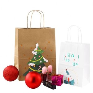 Bolsas de Papel Kraft Marrón con Asas Retorcidas para Comida para Llevar de Restaurantes, Reciclables y Ecológicas, con Impresión de Logotipo Personalizada - Product Image 1