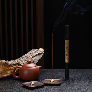 Porta Incienso Cuadrado de Ébano, Madera Sólida, Estilo Zen, Quemador de Varillas de Incienso, Aromaterapia, Soporte de Fragancia para el Hogar, Hecho en Dehua - Product Image 2