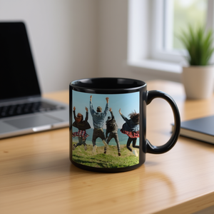 Tazza in Ceramica Personalizzata Nera con Stampa a Colori, Regalo Personalizzato per Ufficio o Casa - Product Image 3