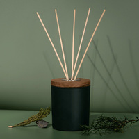 Cylindre WeWood Vietnam diffuseur de bougie aromatique à large bouche pot en verre couvercles en bois de liège