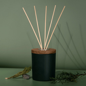 Cylindre WeWood Vietnam diffuseur de bougie aromatique à large bouche pot en verre couvercles en bois de liège - Product Image 3