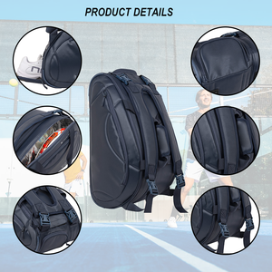 Sac de pickleball en vente chaude, grande capacité, multi-raquettes, sport, durable, sac à dos personnalisé pour raquette de padel avec compartiment pour chaussures, organisateur - Product Image 2
