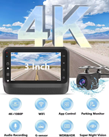 Caméra de tableau de bord pour véhicules avec écran IPS 3 pouces grand angle, double objectif, vision nocturne, enregistreur 4K, caméra de voiture DVR