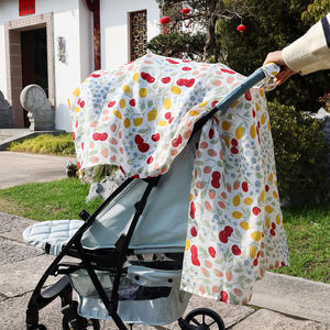 Kangobaby sanayi fiyat 70% bambu + % 30% pamuk araba klozet kapağı pratik bambu Muslin arabası kapağı 114*90 CM - Product Image 2