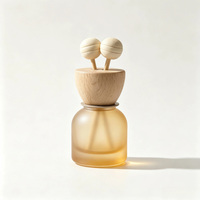 Bouteilles diffuseurs de parfum en verre vides en gros avec bâtonnets en bois et bouchon argenté, logo personnalisé, pour parfum et désodorisant d'ambiance