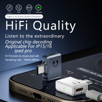 Adaptador de teléfono hembra de 8 pines a USB tipo C, interfaz de ordenador portátil tipo C conectada a cable de auriculares de 8 pines convertidor HIFI