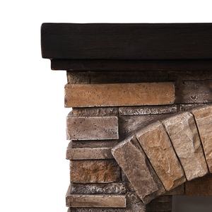 Cheminée électrique classique à encastrer avec manteau en polystone, télécommande, thermostat réglable, 1500W/2000W, 25-30 m² - Product Image 5