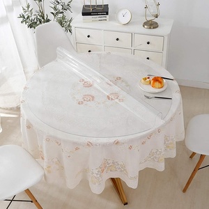 Fu xing white plastic table cover disposable tablecloth roll tablecloth pvc