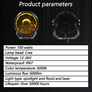 Mới zhenxin 5 inch 12V-36V IP67 chống thấm nước màu đỏ trắng đảo ngược Đèn <span class=keywords><strong>Led</strong></span> Cảnh Báo ánh sáng 100W <span class=keywords><strong>20pcs</strong></span> 50000h tùy chỉnh ánh sáng nhấp nháy - Product Image 6