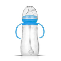 240ml Nouveau-Né Bébé D'allaitement Infantile Large Bouche Silicone Biberon de Lait