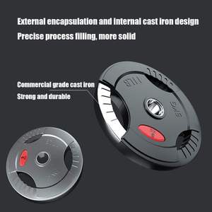 In Stock 50mm 2.5-20kg Cast Iron Rubber Change <b>Plate</b> <b>Weight</b> <b>Plates</b> <b>Set</b> Accurate Measurements Professional Strength Training - Product Image 4