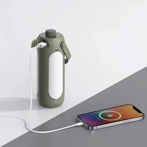 ไฟแคมป์ปิ้งพับได้ พกพาสะดวก ชาร์จไฟได้ 10000mAh สำหรับหอพักนักเรียน แขวนเต็นท์ โคมไฟแขวน ไฟฉาย LED - Product Image 1