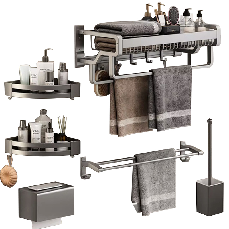7 pcs bathroom towel rack set