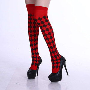 Halloween Printed <b>Knee</b> <b>High</b> Stockings Women Playing Card Pattern Cosplay Costume Party Wear Transparent Over The <b>Knee</b> <b>Socks</b> - Product Image 4