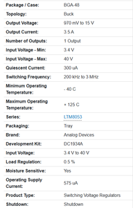 LTM8053EY #   โมดูลจ่ายไฟ DC-DC แบบสเต็ปดาวน์ PBF - Product Image 5
