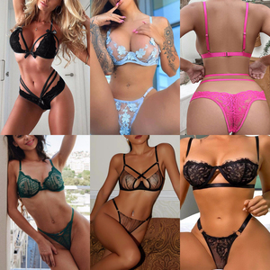 Conjunto <span class=keywords><strong>de</strong></span> Lencería Sexy con Bordado Floral, Superventas del Fabricante, Conjunto <span class=keywords><strong>de</strong></span> Sujetador Plisado, Estilo <span class=keywords><strong>Victoria</strong></span>'s <span class=keywords><strong>Secret</strong></span> - Product Image 2