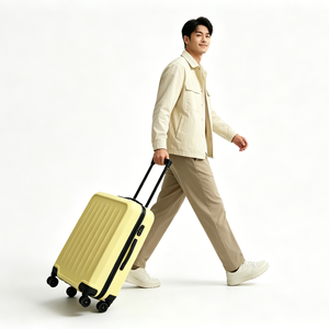 Valise rigide moderne de 20 pouces couleur bonbon avec roulettes, en PP, avec serrure à combinaison et poignée télescopique pour les voyages en avion - Product Image 5