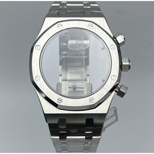 Reloj Deportivo de Acero Inoxidable para Hombre de 42 mm con Cristal de Zafiro, Caja Plateada, Negra y Dorada, Kit Completo Compatible con el Movimiento VK63 - Product Image 4