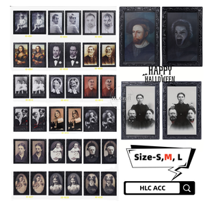 HLC tùy chỉnh Hot 3D thay đổi chân dung kinh dị ma hình ảnh khung kinh dị Morphing ảnh ma quái ma quái Halloween khuôn mặt khung ảnh - Product Image 6