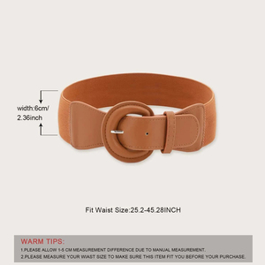 Nouvelles femmes 2.36 pouces de large <span class=keywords><strong>ceinture</strong></span> élastique Vintage Chunky extensible Cinch boucle ceintures pour robes et manteaux - Product Image 6