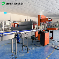 Ligne d'embouteillage d'eau minérale pure en verre entièrement automatique, système de production complet à petite échelle avec codage laser