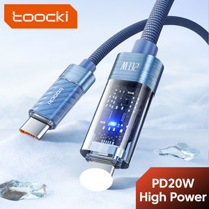 Câble de charge rapide Toocki Smart Auto Power-Off PD20W C-L avec design transparent et surveillance de la <span class=keywords><strong>recharge</strong></span> pour <span class=keywords><strong>iPhone</strong></span> <span class=keywords><strong>14</strong></span>/13/12 - Product Image 1