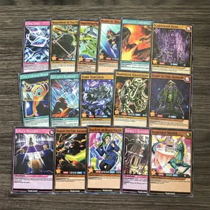 DIY 144 cartes neuves <span class=keywords><strong>Yu</strong></span>-<span class=keywords><strong>Gi</strong></span>-<span class=keywords><strong>Oh</strong></span>! Rush Duel, collection classique de cartes de duel, yeux rouges et bleus, Yugioh, holographique brillant, cuir véritable - Product Image 3