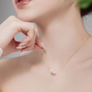 Elegante Collar con Colgante de Doble Corazón de Plata de Ley Hipoalergénica, Sin Deslustre, con Diamante Creado en Laboratorio, Moissanita y Circonita 5A de Dylam - Product Image 3