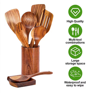 Juego <span class=keywords><strong>de</strong></span> espátulas y cucharas <span class=keywords><strong>de</strong></span> madera <span class=keywords><strong>de</strong></span> teca <span class=keywords><strong>de</strong></span> grado comercial al por mayor, <span class=keywords><strong>utensilios</strong></span> <span class=keywords><strong>de</strong></span> <span class=keywords><strong>cocina</strong></span> resistentes, tenedor <span class=keywords><strong>de</strong></span> ensalada <span class=keywords><strong>de</strong></span> madera <span class=keywords><strong>para</strong></span> <span class=keywords><strong>restaurante</strong></span> - Product Image 3