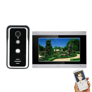 图雅视频门电话系统AHD 1080P家庭对讲机，带7英寸触摸屏显示器4线门铃和WiFi对讲机